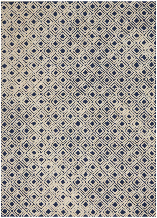 Nourison Home Deco Mod  Navy Ivory  Transitional