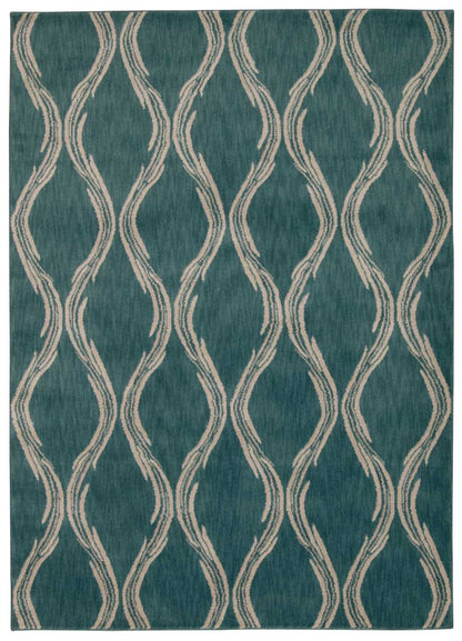 Nourison Home Tranquility TNQ02 Aqua Transitional Power-loomed Rug