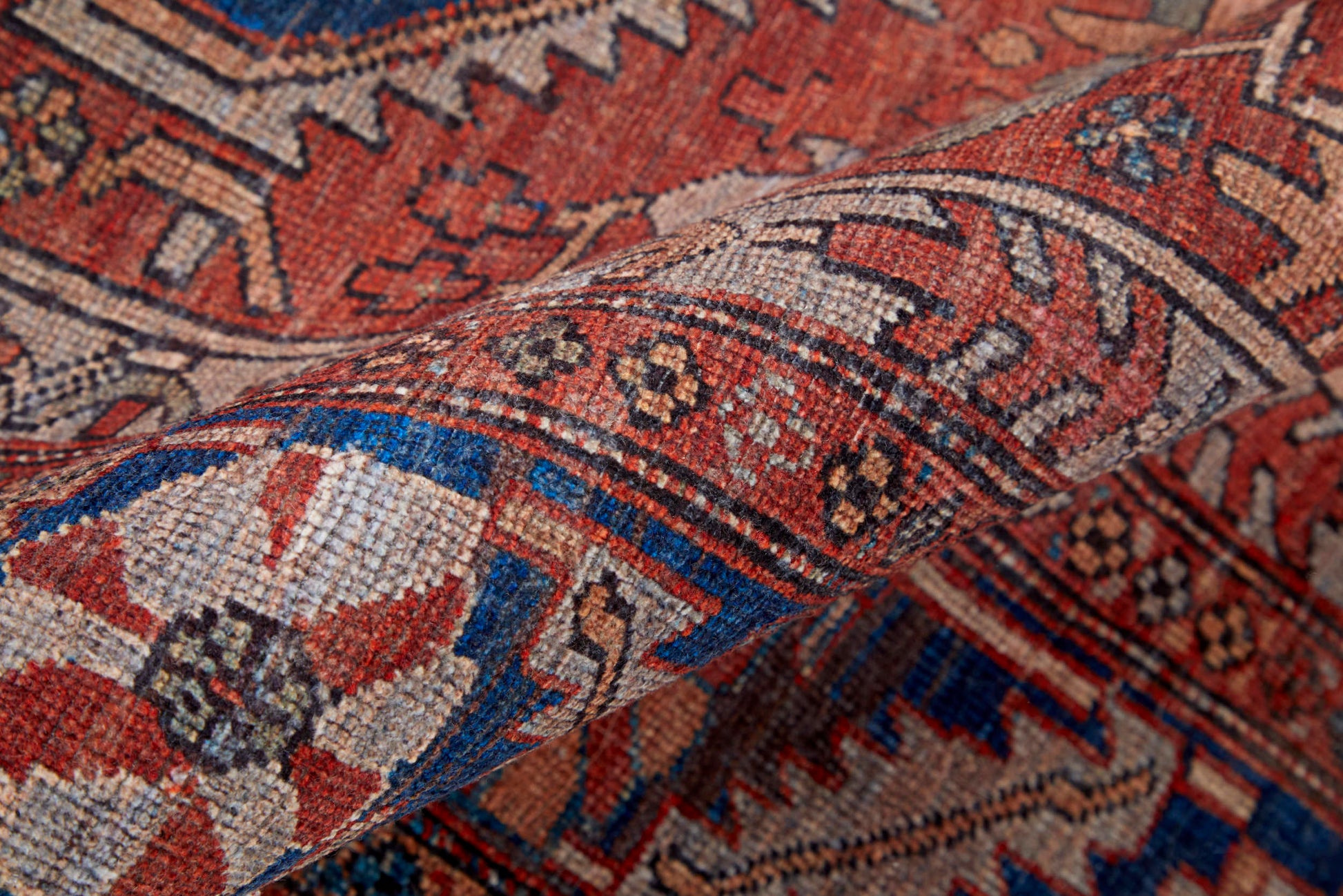 Feizy Rawlins  Red Navy Transitional/Bohemian & Eclectic/Vintage