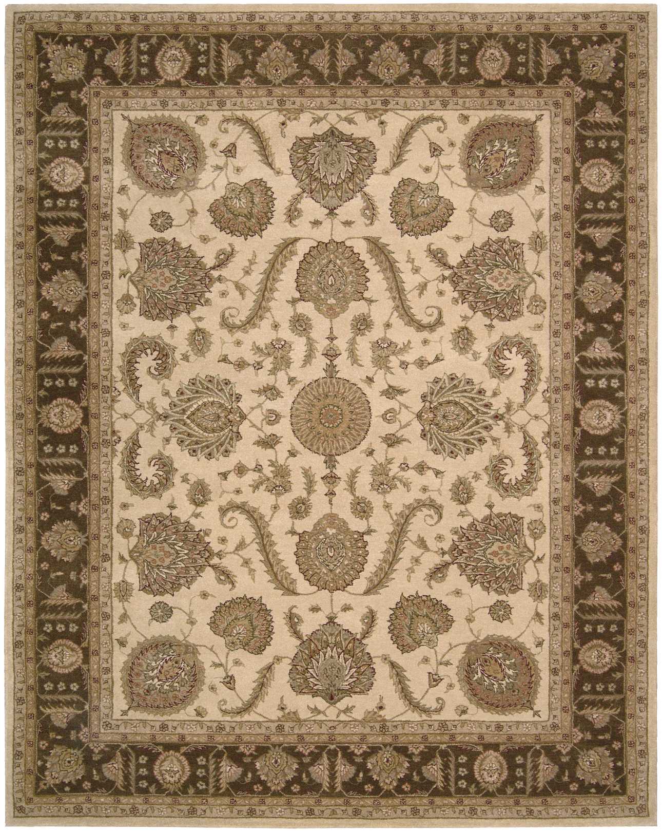 Nourison Home Heritage Hall HE19 Beige Traditional Tufted Rug