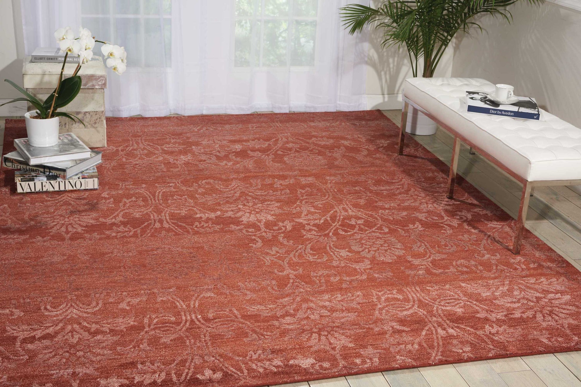 Nourison Home Silk Shadows  Rust  Contemporary