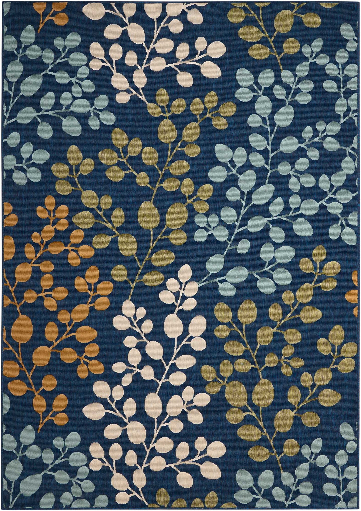 Nourison Home Caribbean CRB01 Navy Contemporary Power-loomed Rug