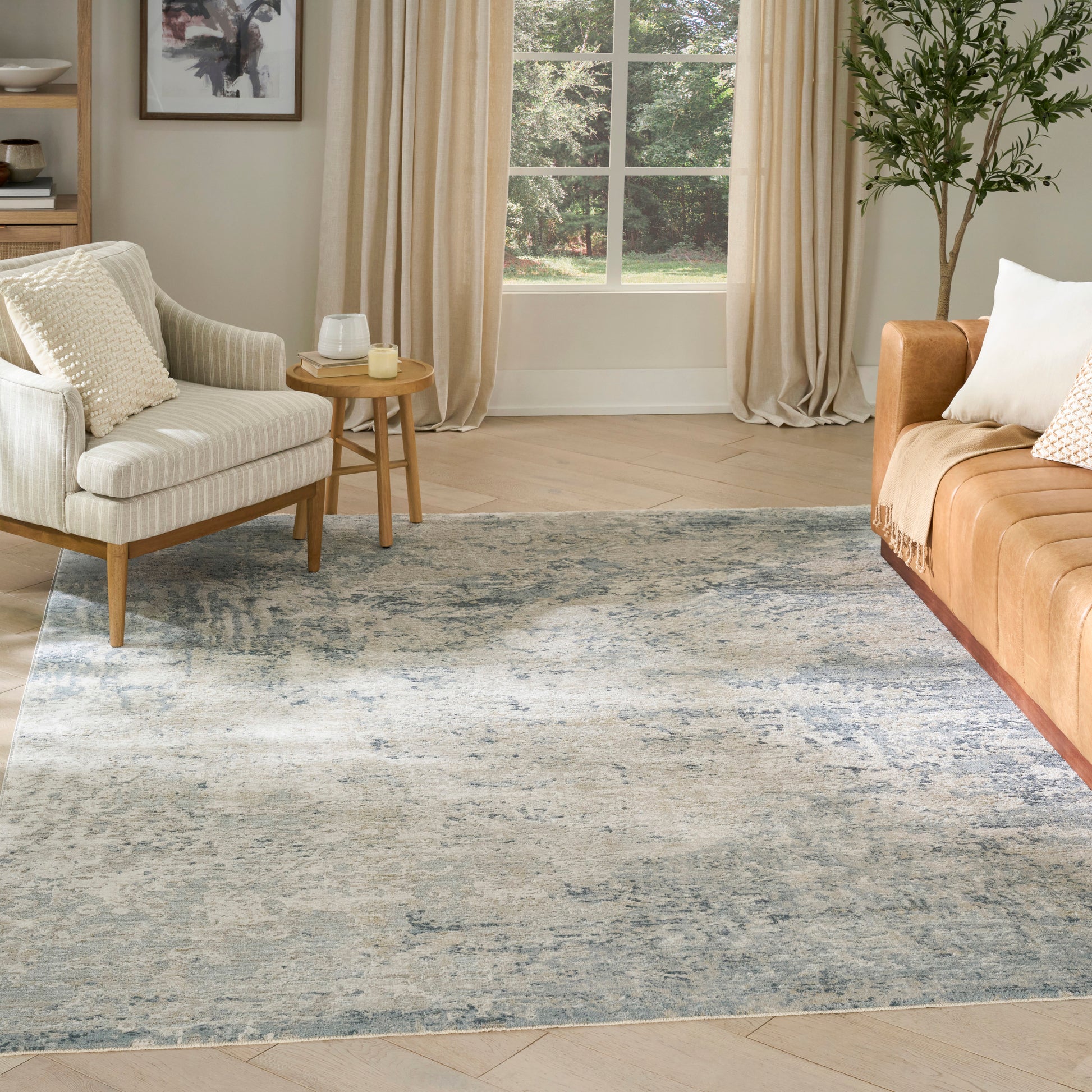 Nourison Home Envy  Blue Silver  Contemporary