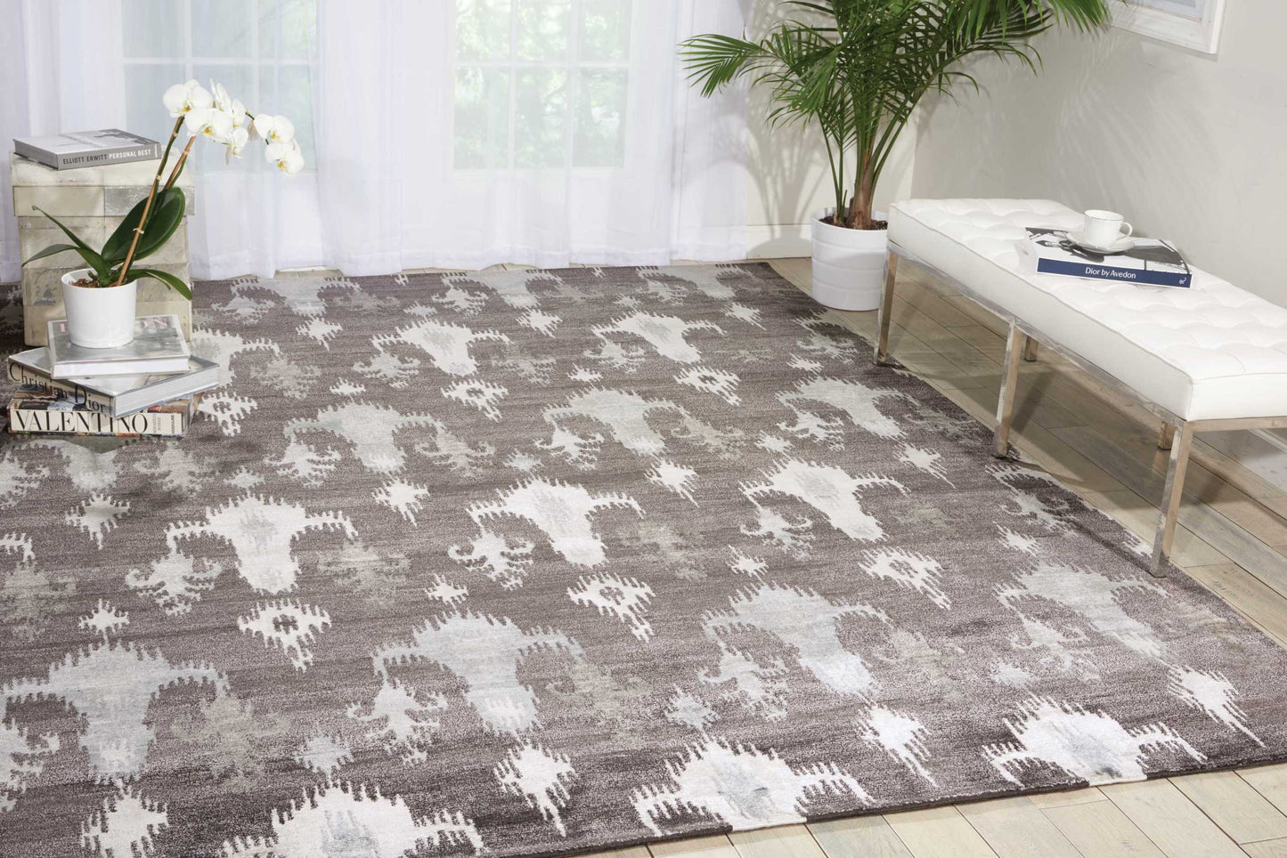 Nourison Home Silk Shadows  Grey  Transitional
