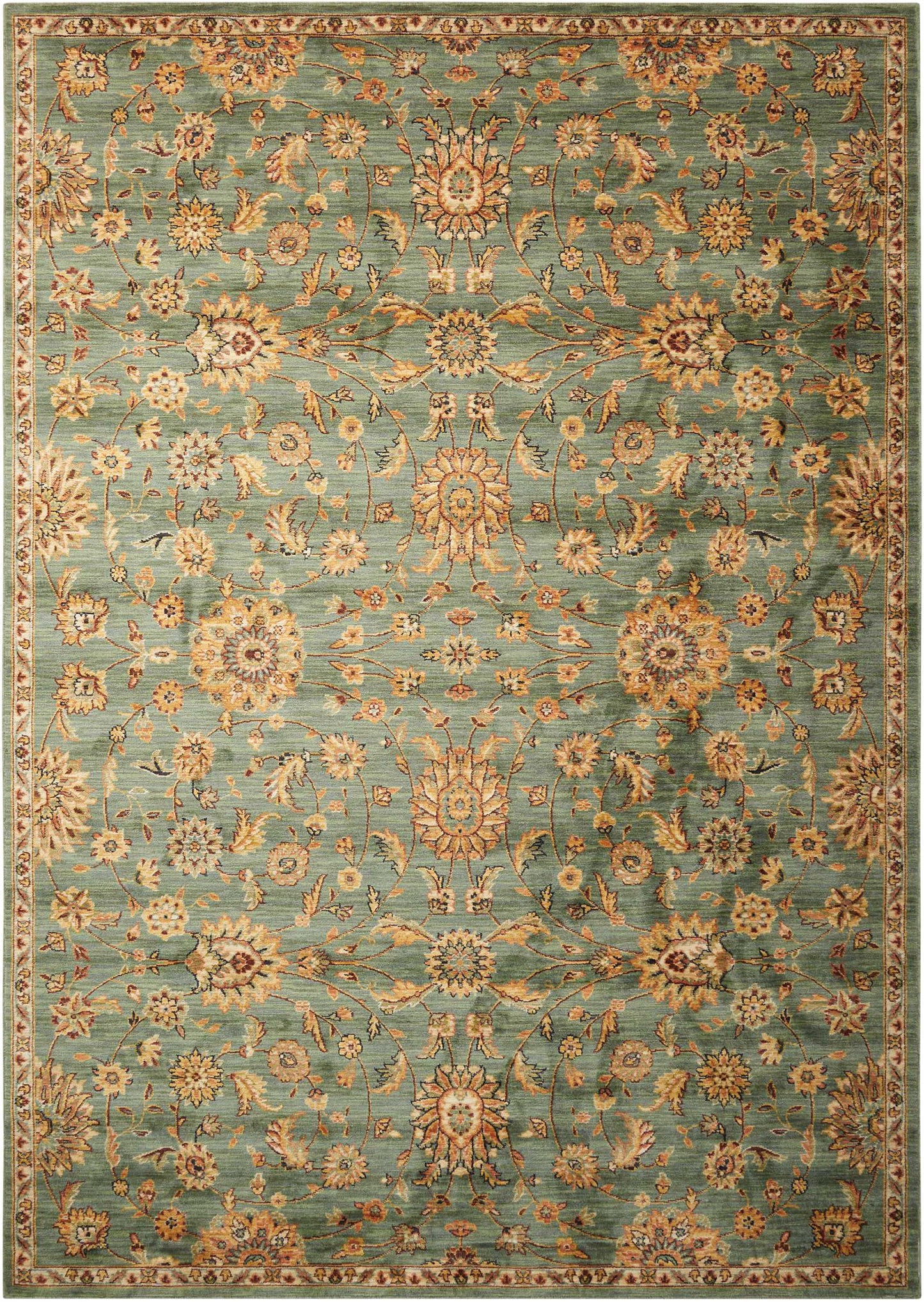 Nourison Home Ancient Times  Teal  Traditional