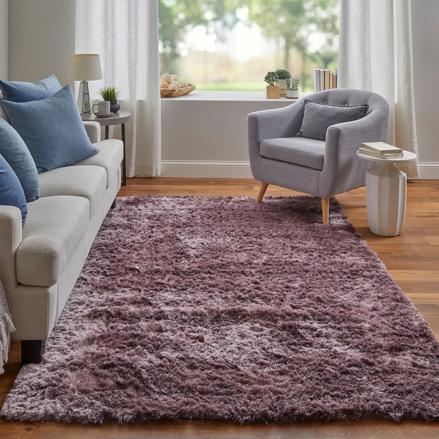 Feizy Indochine 4550F Amethyst Modern/Luxury & Glam/Casual Hand Tufted Rug
