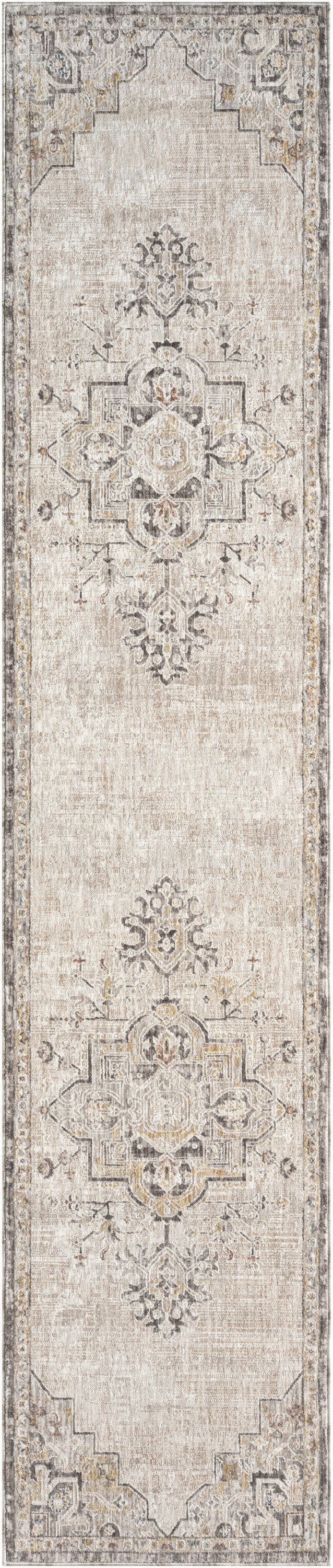 Nourison Home Antique Fusion ANF01 Ivory Charcoal Traditional Machine Woven Rug