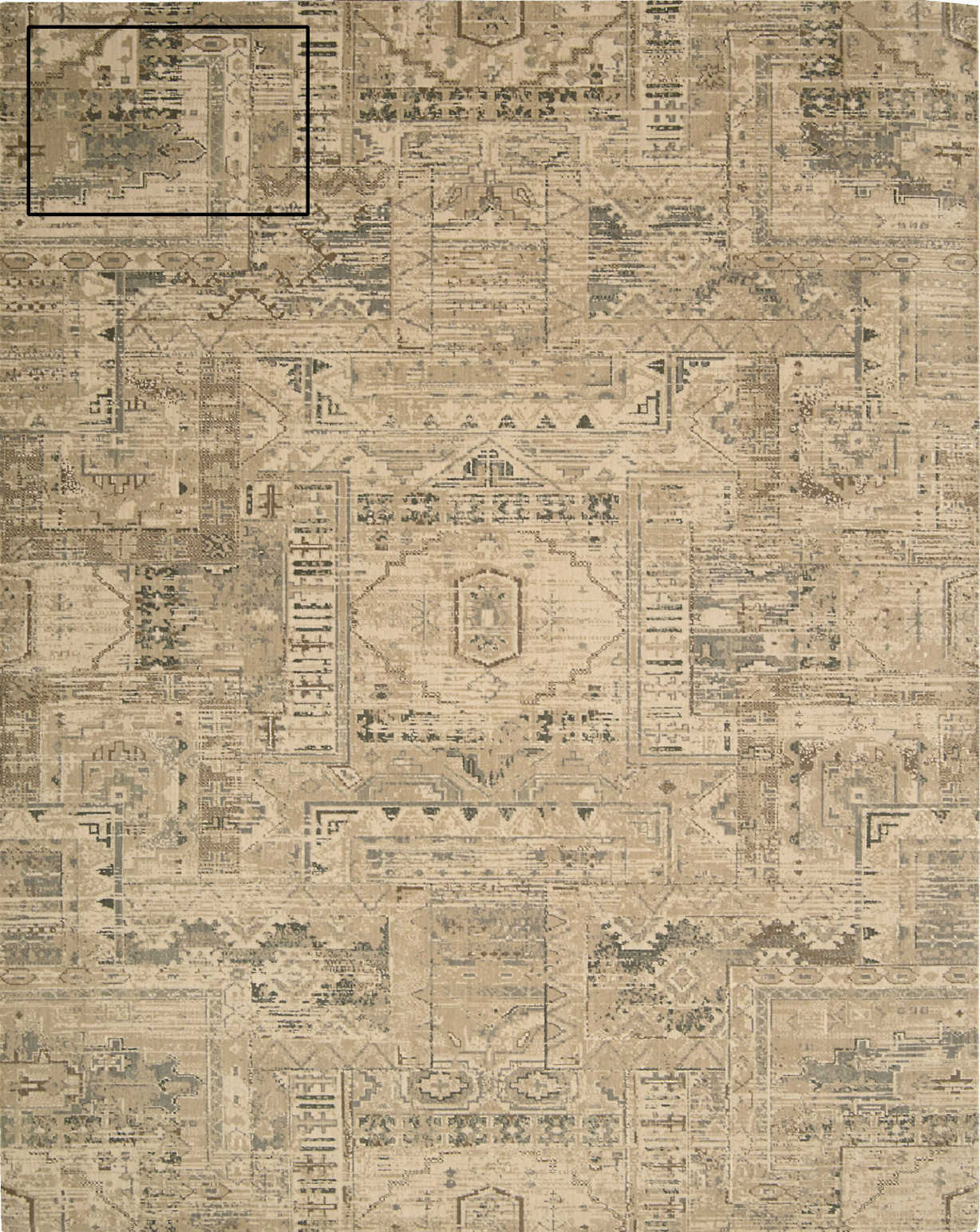 Nourison Home Silk Elements SKE13 Beige Traditional Loomed Rug