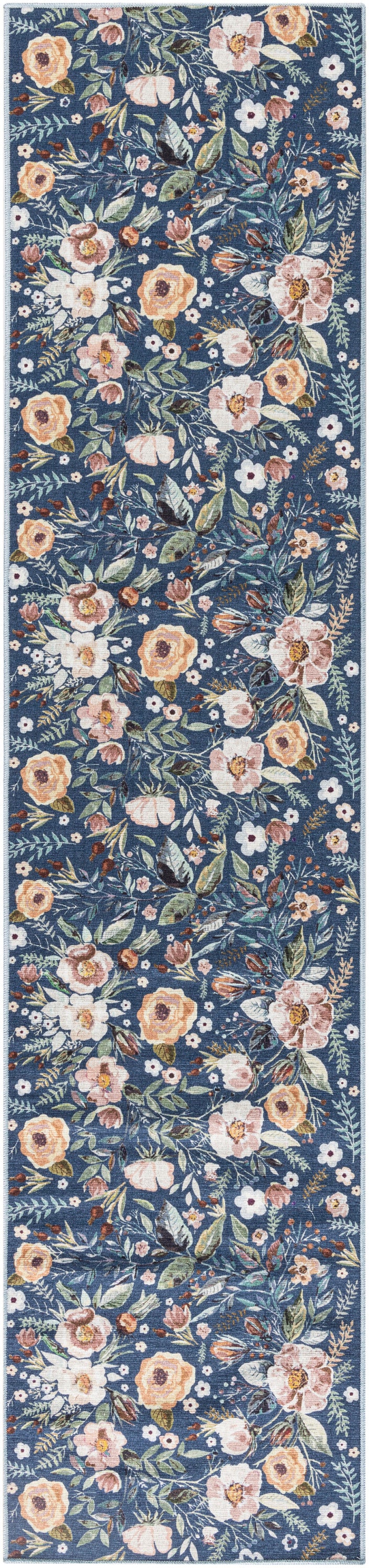 Nourison Home Nourison Washables NWB01 Navy Multicolor Traditional Power-loomed Rug