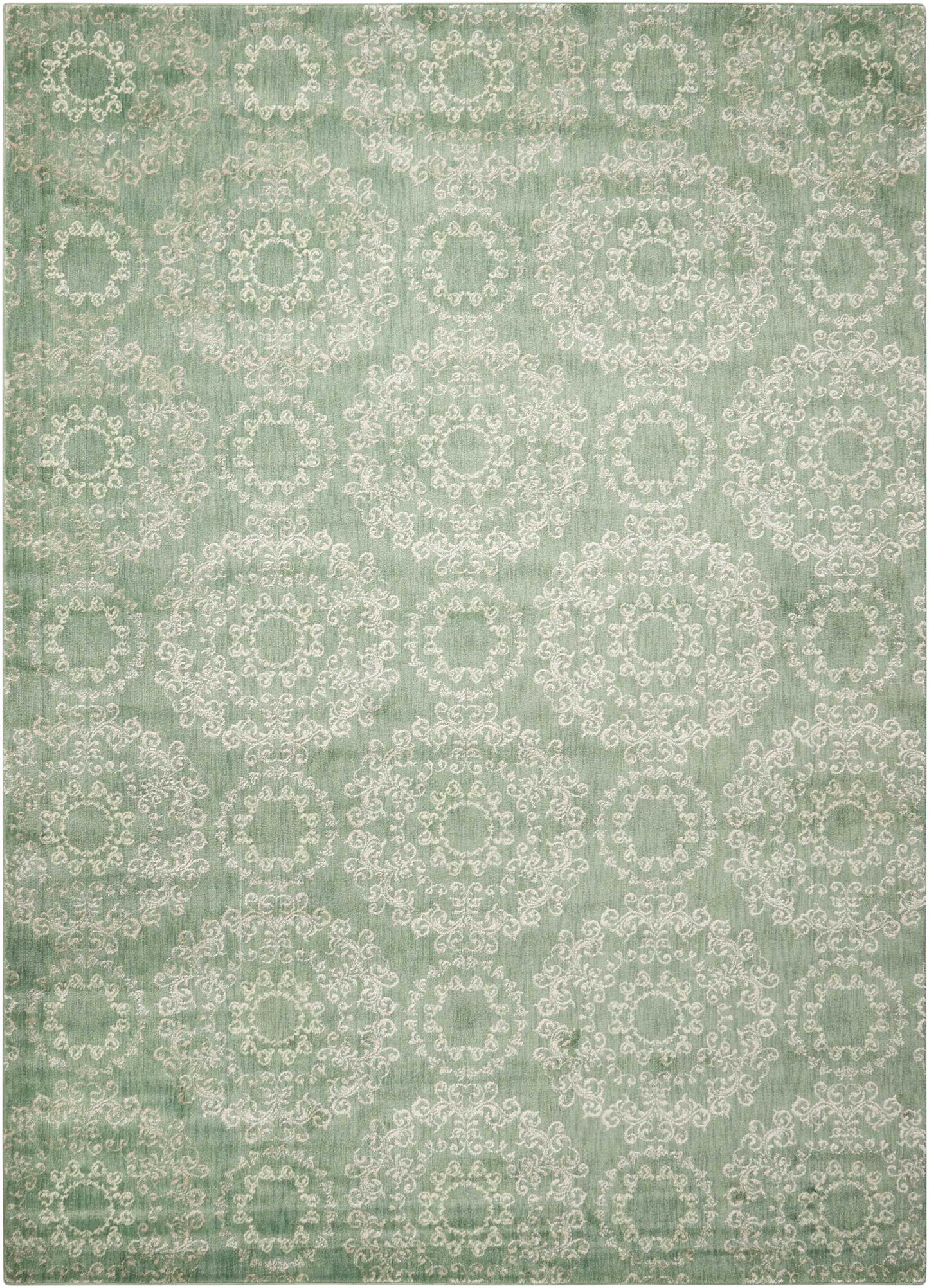 Nourison Home Tranquility TNQ03 Light Green Transitional Power-loomed Rug