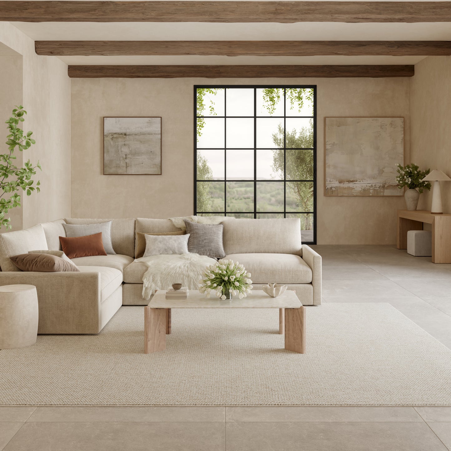 Nourison Home Natural Texture  Ivory Beige  Contemporary