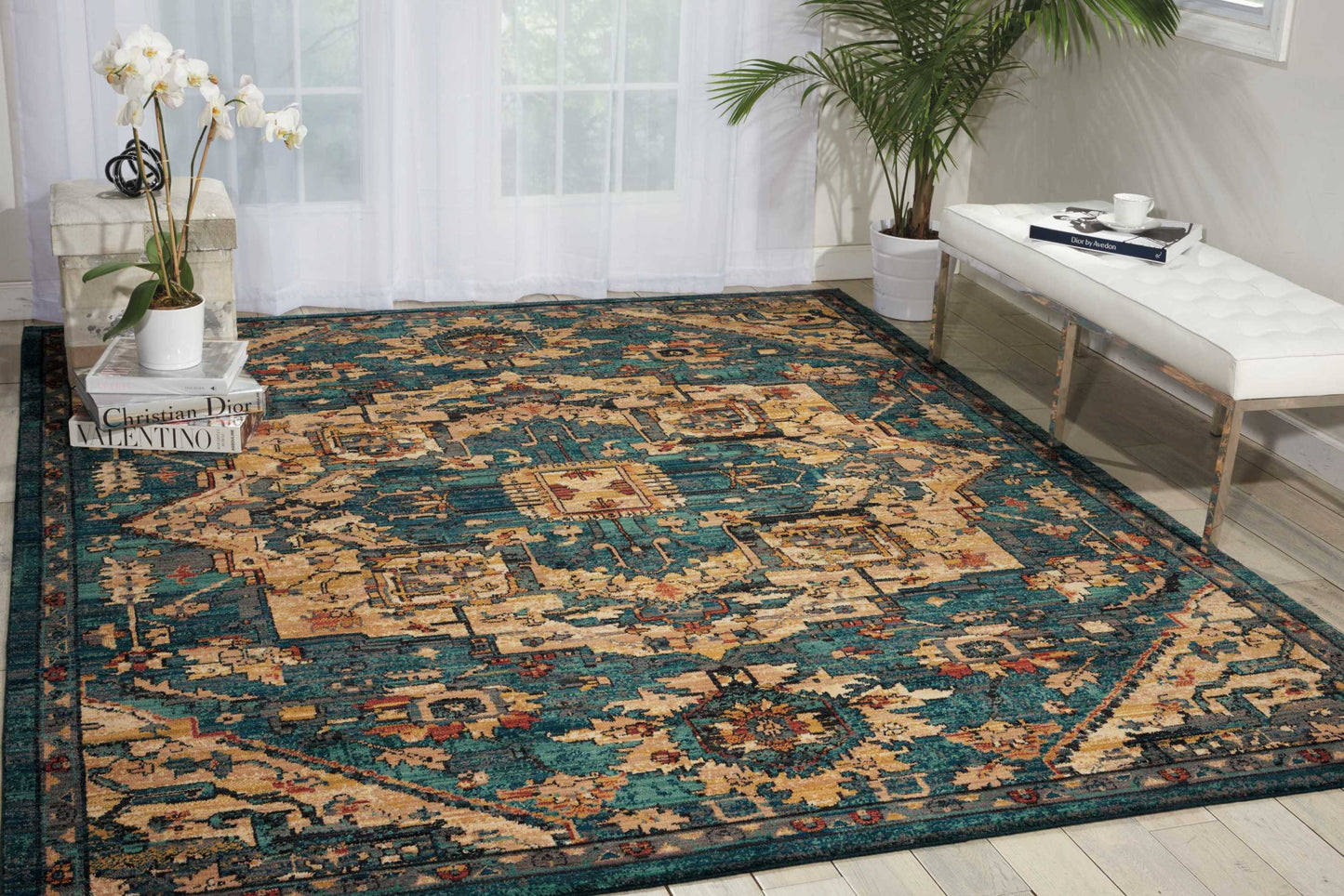 Nourison Home Nourison 2020  Teal  Traditional