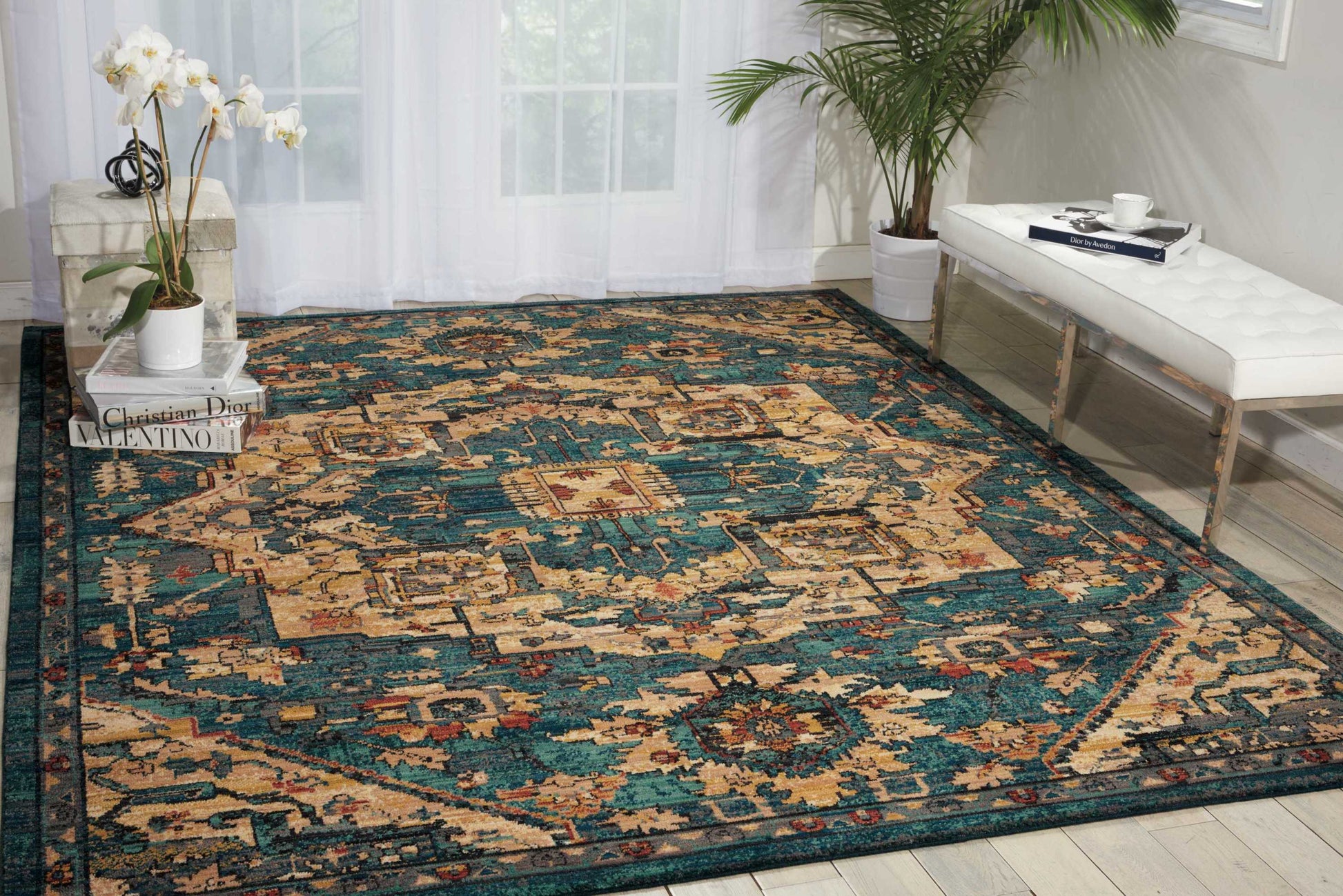 Nourison Home Nourison 2020  Teal  Traditional