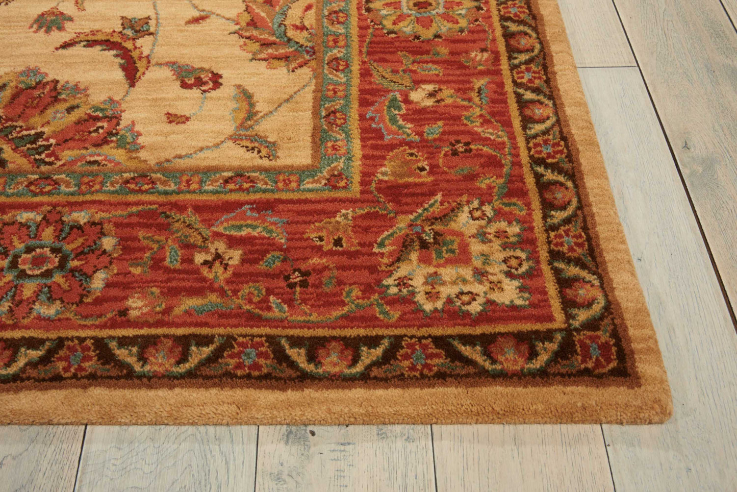 Nourison Home Living Treasures  Ivory Red  Traditional