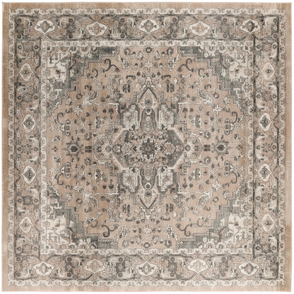 Nourison Home Quarry QUA05 Beige Grey Transitional Power-loomed Rugs