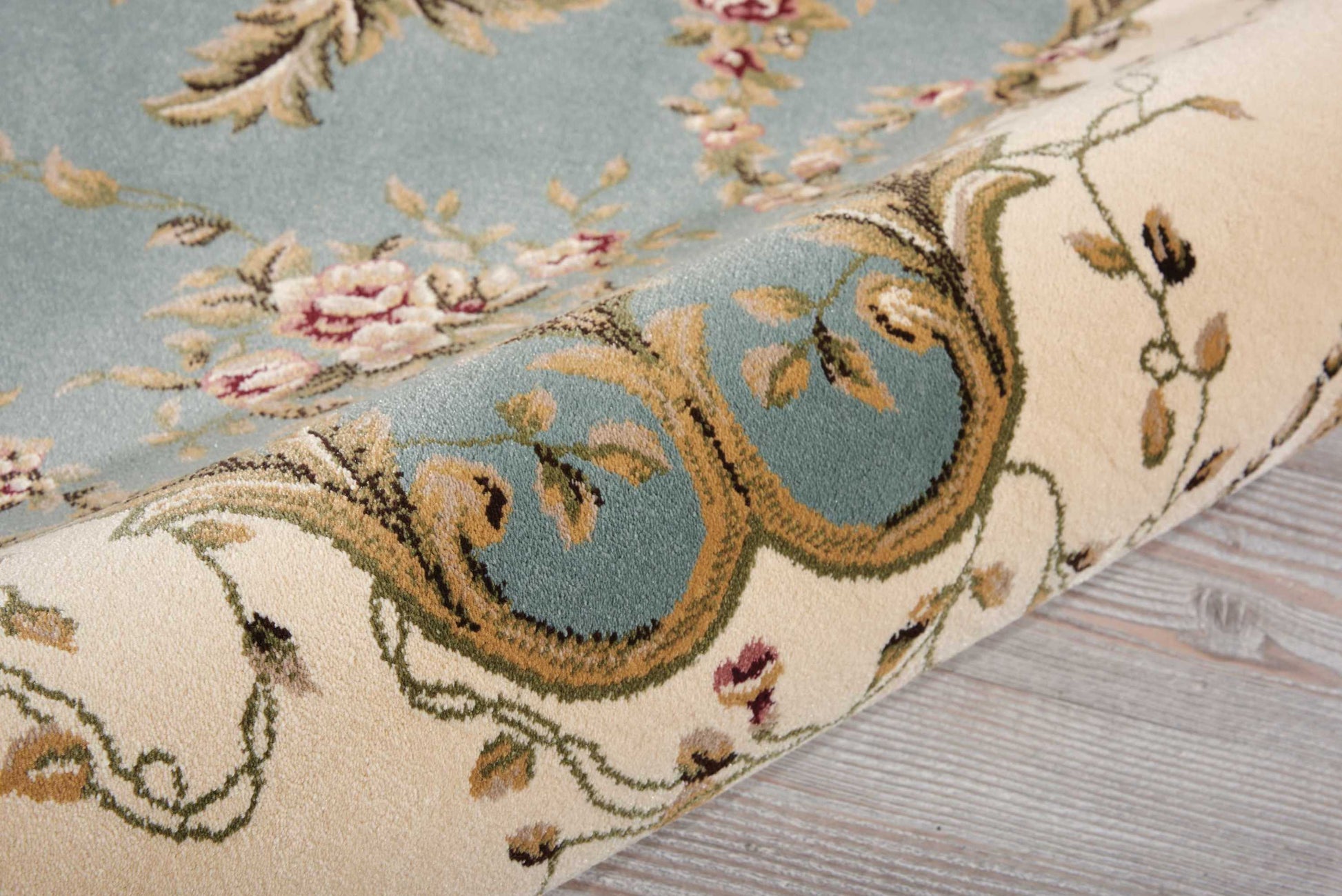 Nourison Home Bordeaux  Slate Blue  Traditional