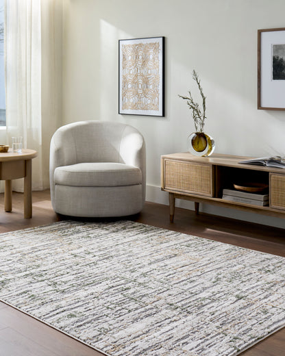Surya Lustro LSR-2335 White Modern Machine Woven Rug