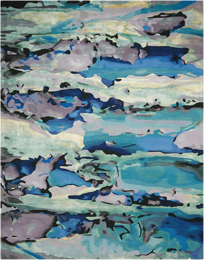 Nourison Home Prismatic  Seaglass  Contemporary
