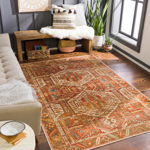 Surya Lavable LVB-2300 Rust Global  Rug