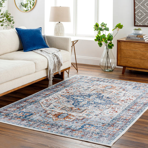 Surya Lavable LVB-2305 Ice Blue Traditional  Rug