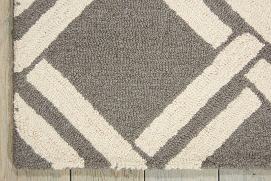 Nourison Home Linear  Grey Ivory  Contemporary