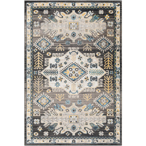 Surya Lavadora LVR-2307 Black Traditional  Rug
