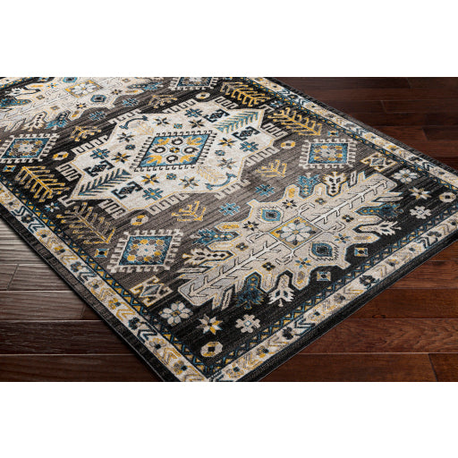 Surya Lavadora LVR-2307 Black Traditional  Rug