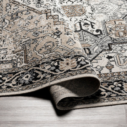 Surya Lavadora LVR-2322 Black Traditional  Rug