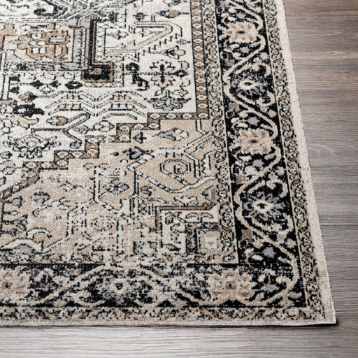 Surya Lavadora LVR-2322 Black Traditional  Rug