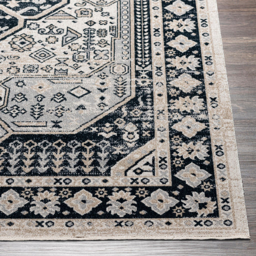 Surya Lavadora LVR-2324 Black Traditional  Rug