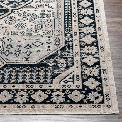 Surya Lavadora LVR-2324 Black Traditional  Rug