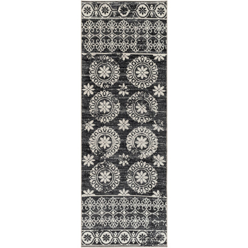 Surya Lavadora LVR-2325 Black Traditional  Rug