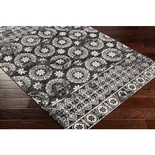 Surya Lavadora LVR-2325 Black Traditional  Rug