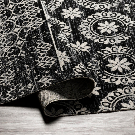 Surya Lavadora LVR-2325 Black Traditional  Rug