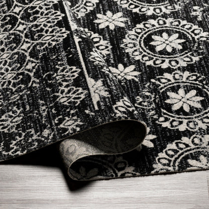 Surya Lavadora LVR-2325 Black Traditional  Rug