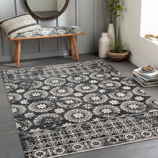 Surya Lavadora LVR-2325 Black Traditional  Rug
