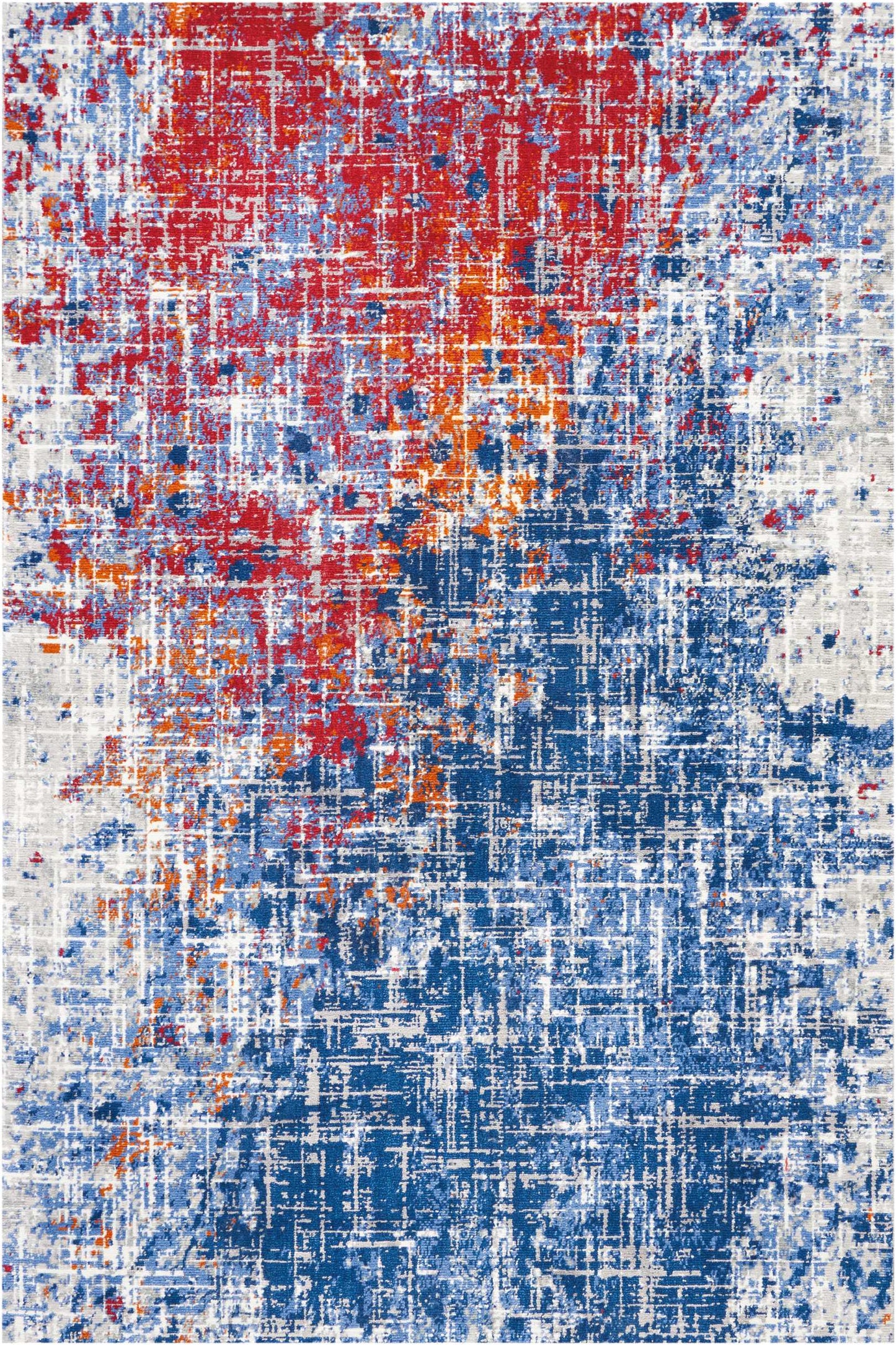 Nourison Home Twilight TWI25 Red Blue Contemporary Power-loomed Rug