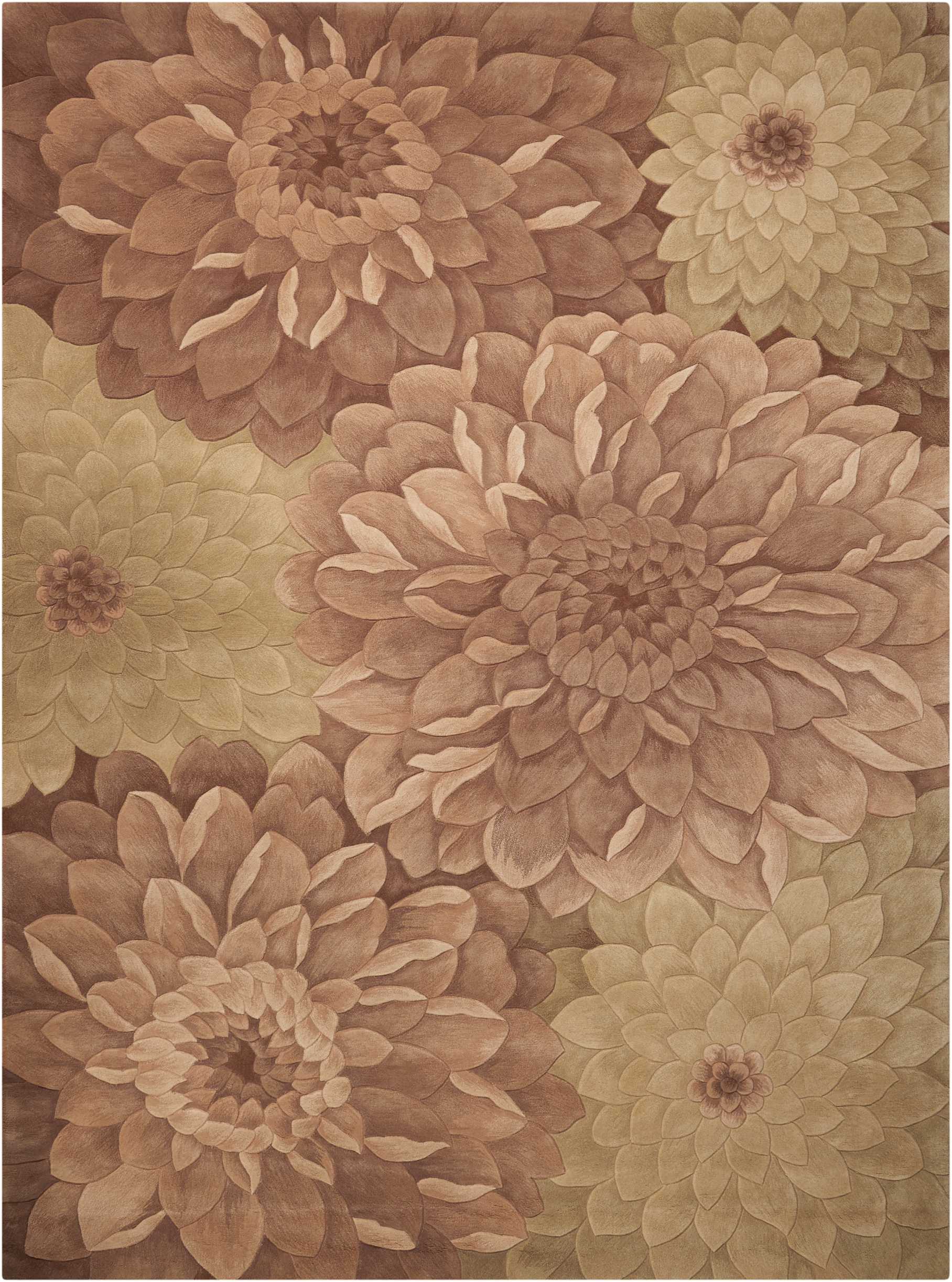 Nourison Home Tropics  Taupe Green  Contemporary