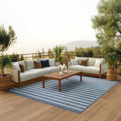 Nourison Home Positano  Navy Ivory  Contemporary