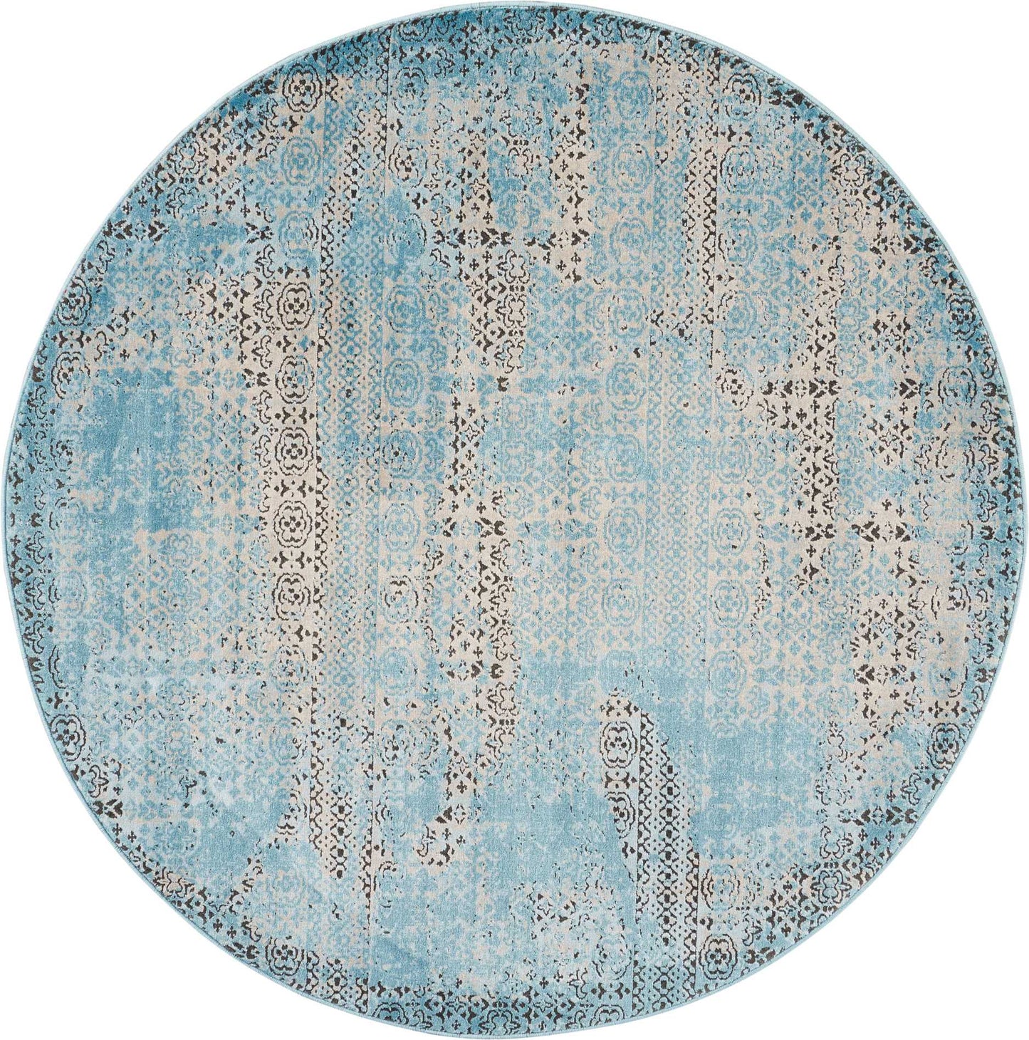 Nourison Home Karma KRM01 Blue Traditional Power-loomed Rug