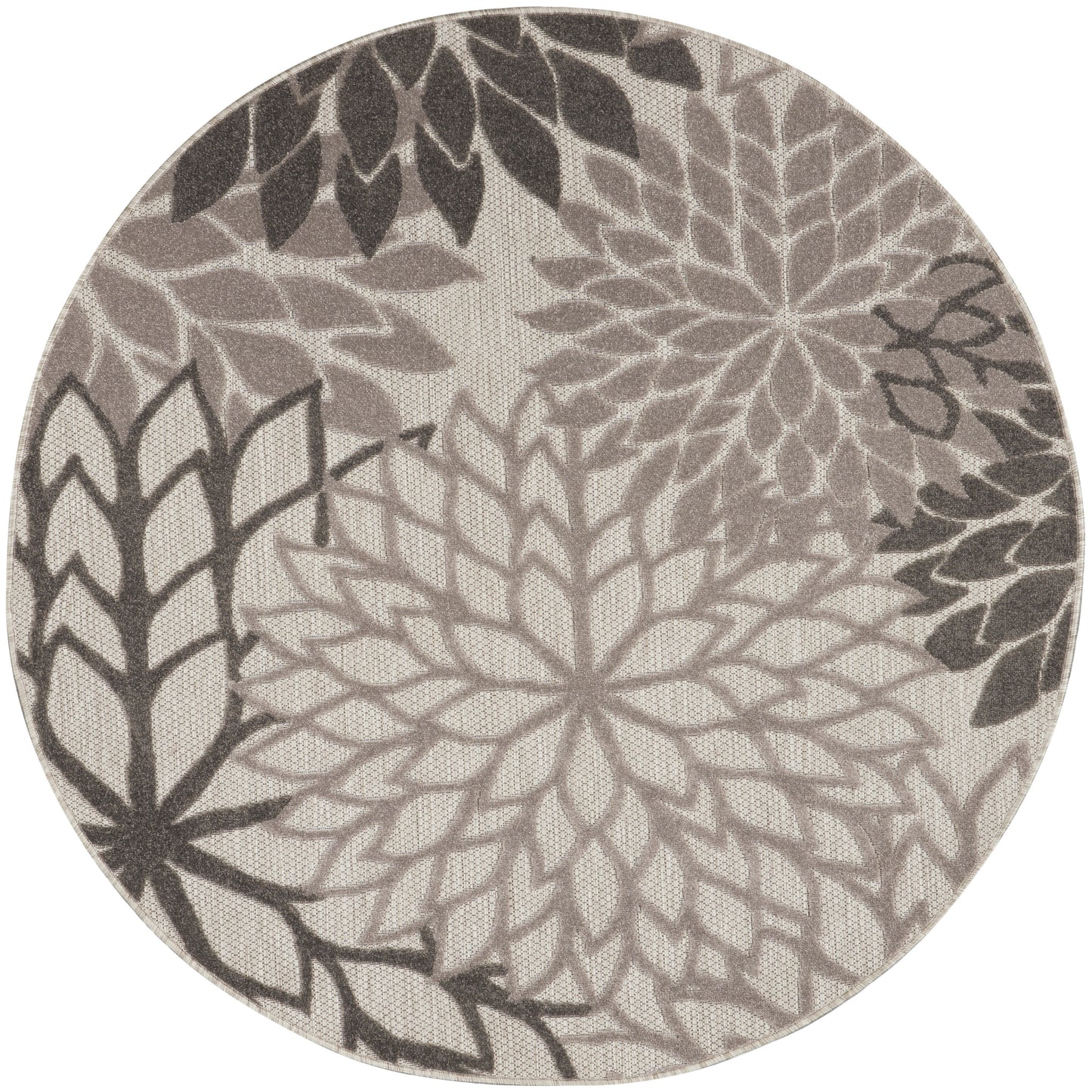 Nourison Home Aloha ALH05 Silver Grey Contemporary Power-loomed Rugs