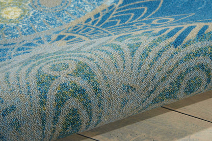 Nourison Home Home & Garden  Blue  Contemporary