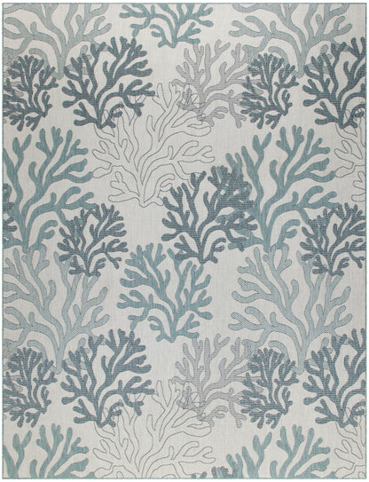 Nourison Home Garden Oasis GOA05 Blue Contemporary Power-loomed Rug