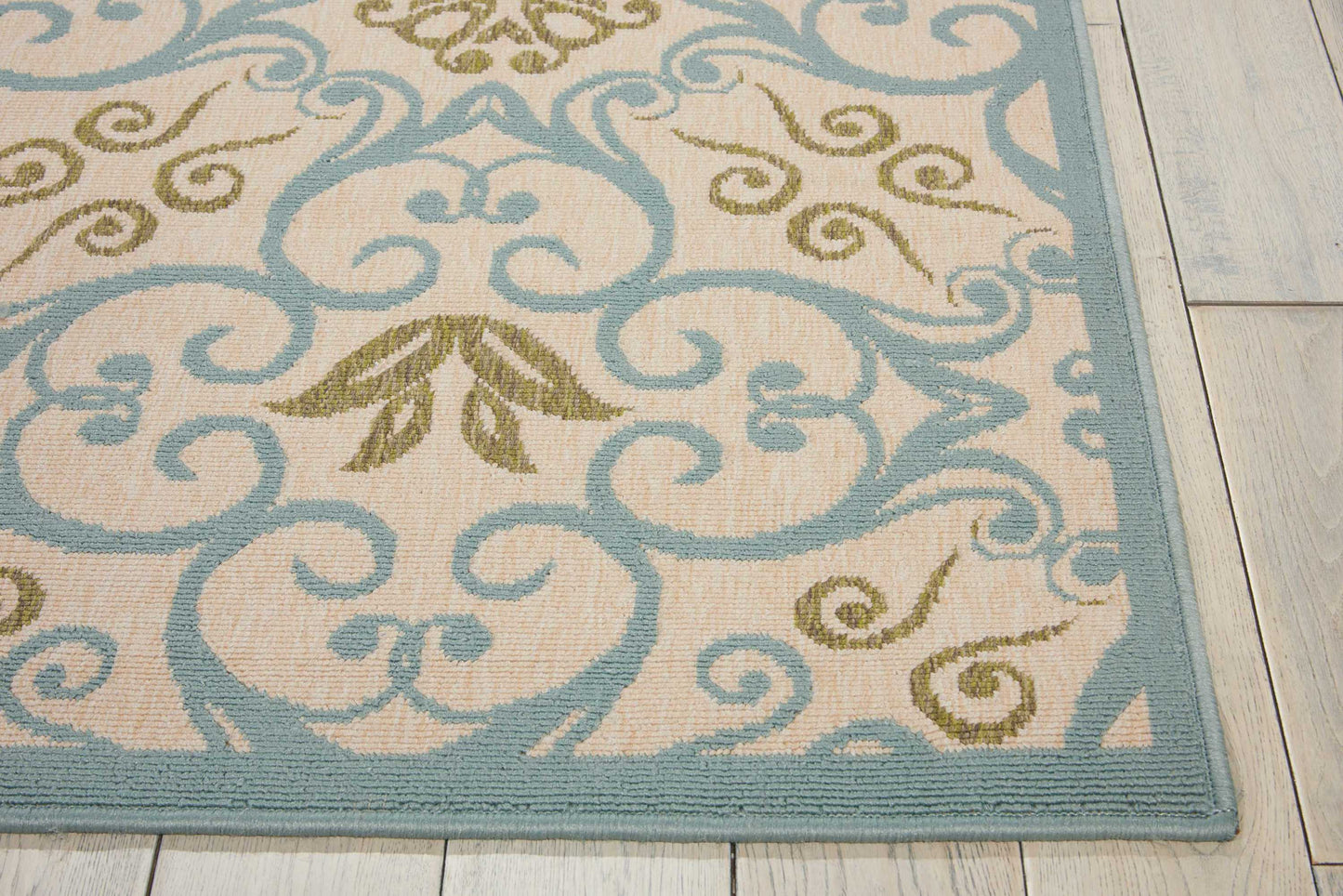 Nourison Home Caribbean  Ivory Blue  Transitional