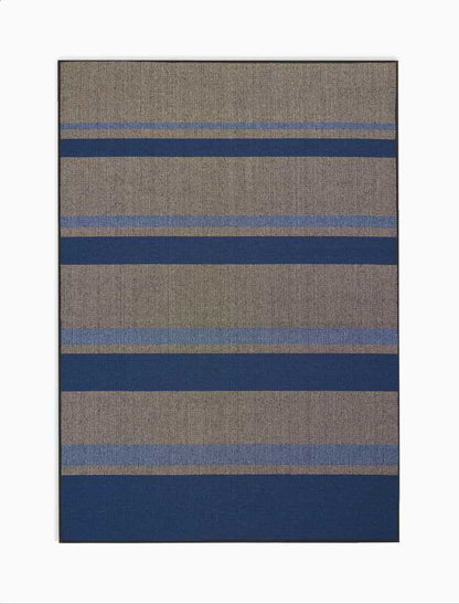 Calvin Klein San Diego CK730 Beige Cobalt Contemporary Flat Weave Rug
