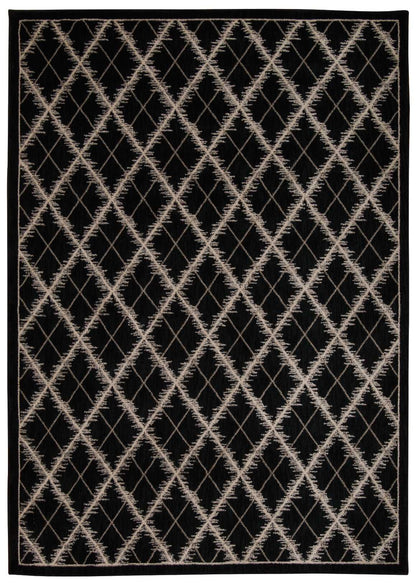 Nourison Home Tranquility TNQ01 Black Transitional Power-loomed Rug