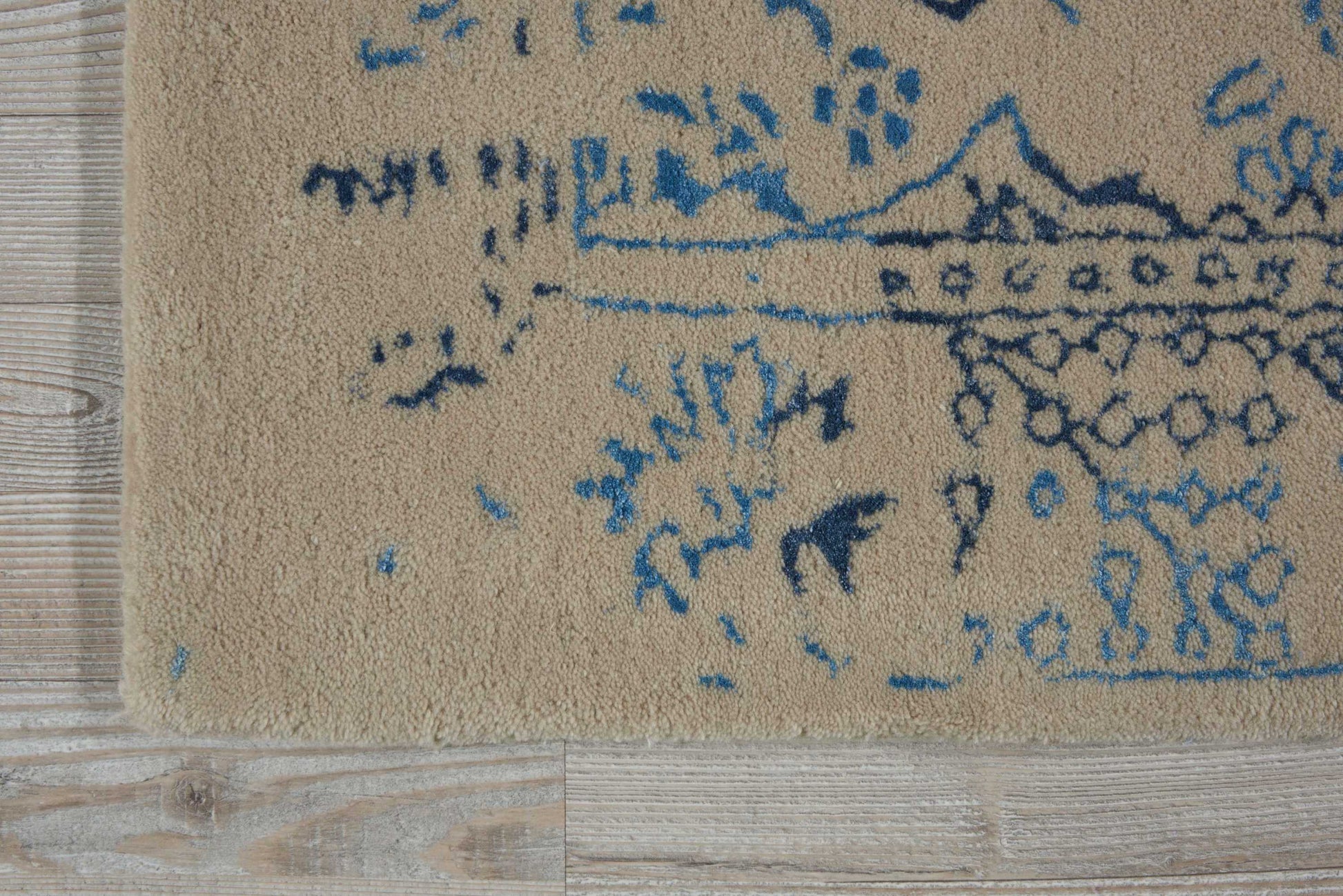 Nourison Home Symphony  Ivory Blue  Transitional