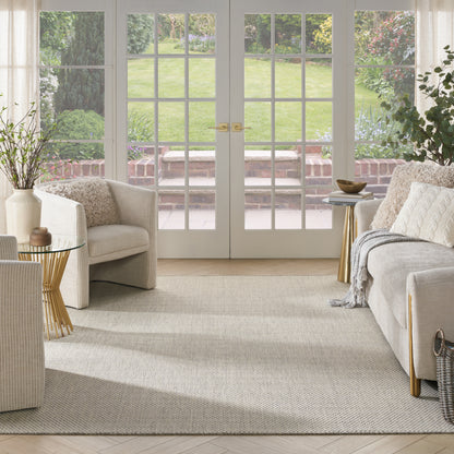 Nourison Home Courtyard  Ivory Silver  Contemporary