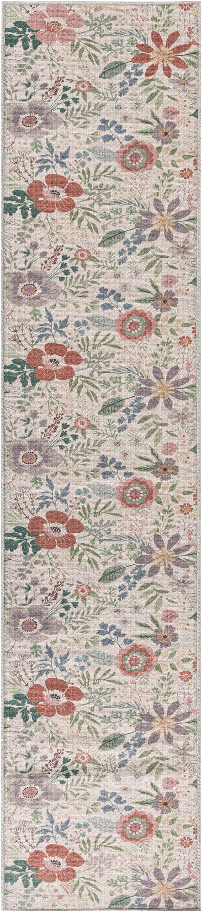 Nourison Home Nourison Washables NWB06 Cream Multicolor Traditional Power-loomed Rug