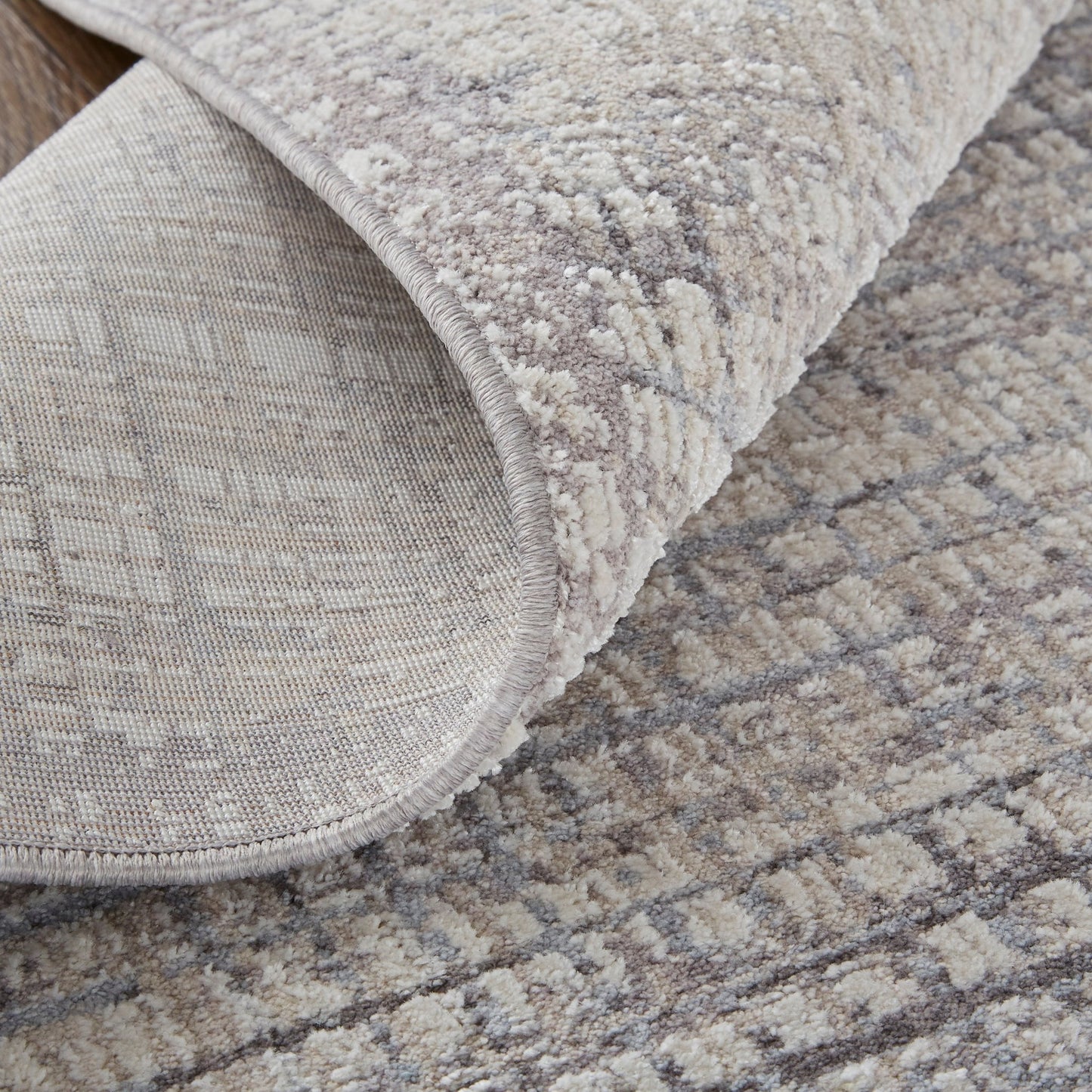 Feizy Lennon 39G4F Gray Beige Transitional/Casual/Industrial Machine Woven Rug - Rugs - Feizy - Atlanta Designer Rugs